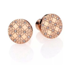 NEW!!! Michael Kors MK Monogram Gold Studs